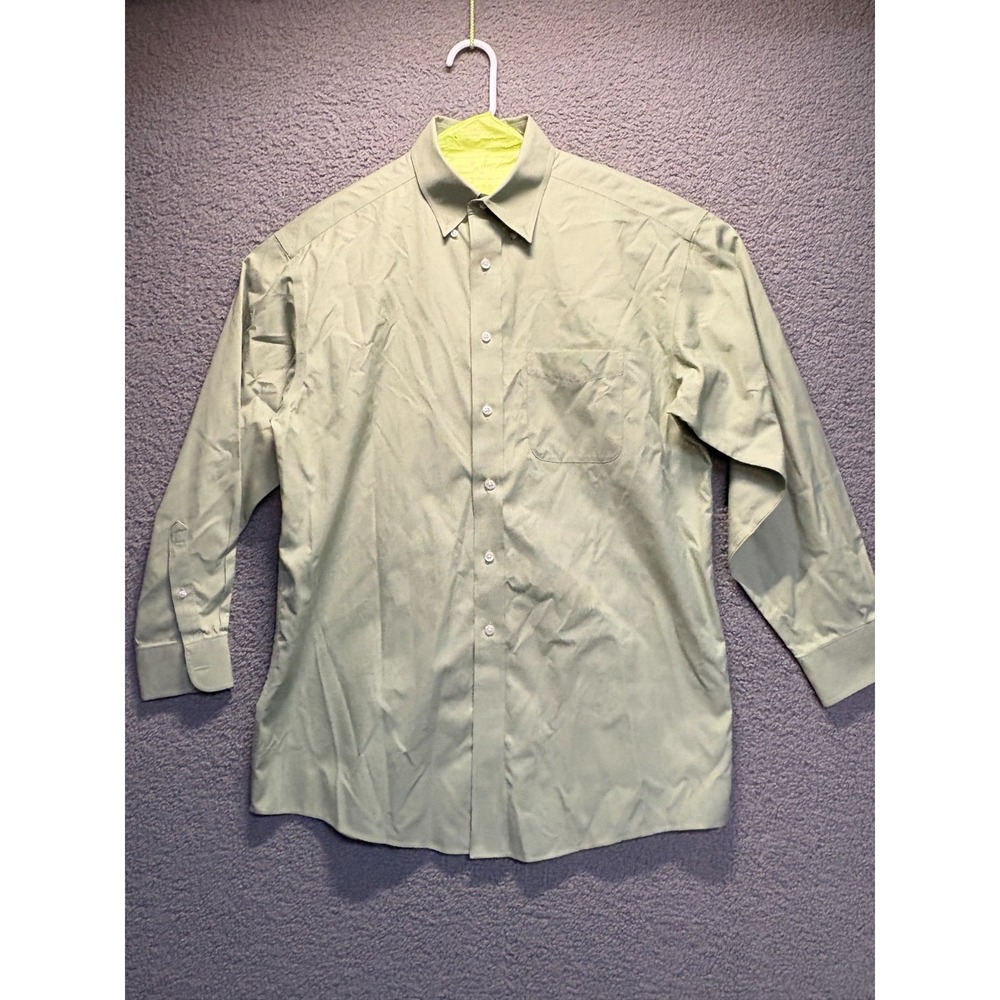 Roundtree & Yorke Gold Label Dress Shirt Mens 15.5-33 French Cuffs Fitted